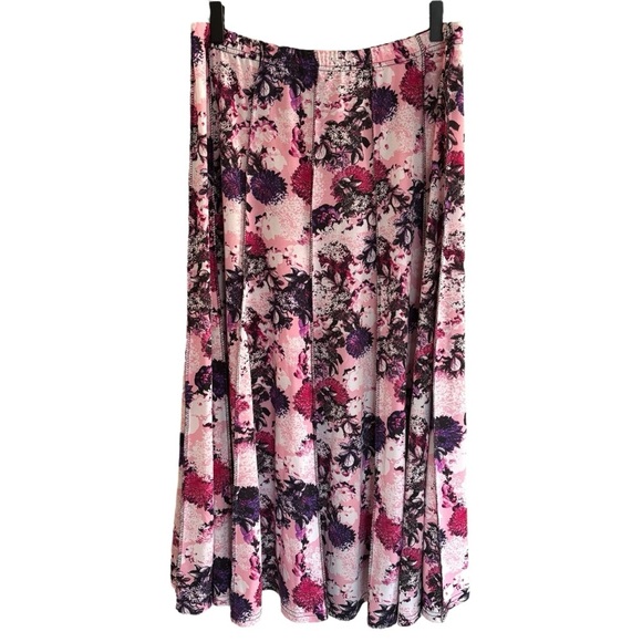 Chances R Floral Boho Maxi Skirt Women's Size 2X Casual Stretch - Picture 1 of 13